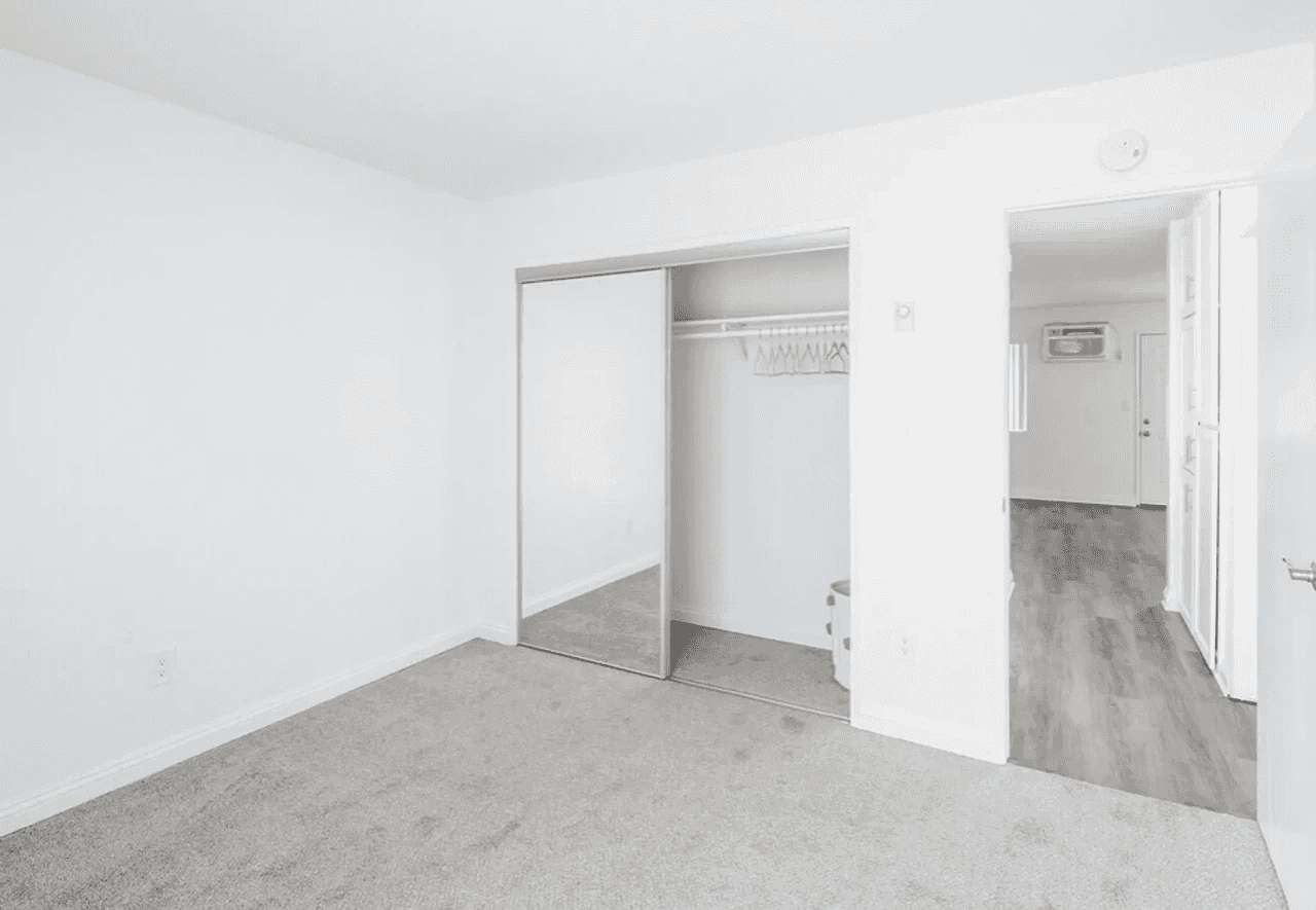 bedroom sliding glass closet door
